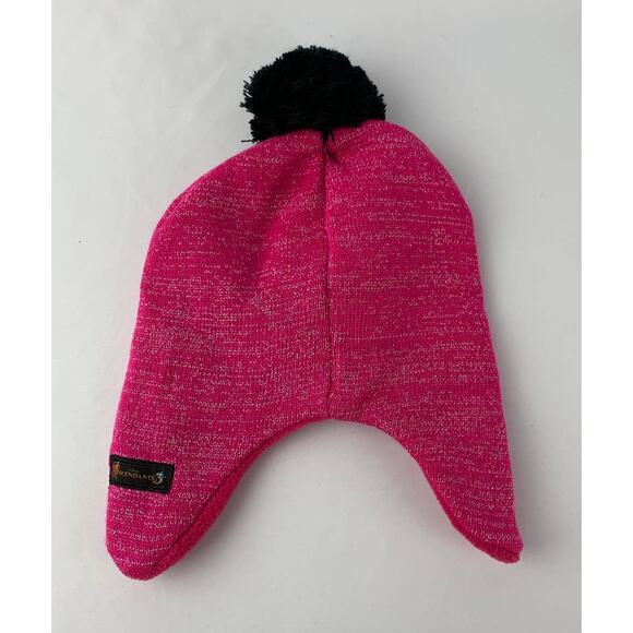 Descendants 3 Pink Beanie With Pom Pom And Navy Scarf. Girls One Size - Picture 6 of 9